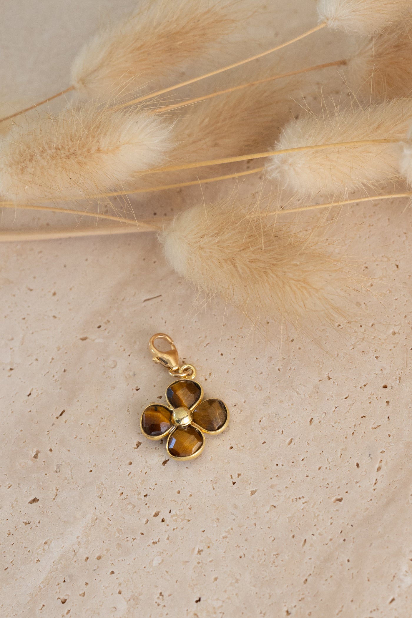 Pendentifs charm pierre Oeil du tigre