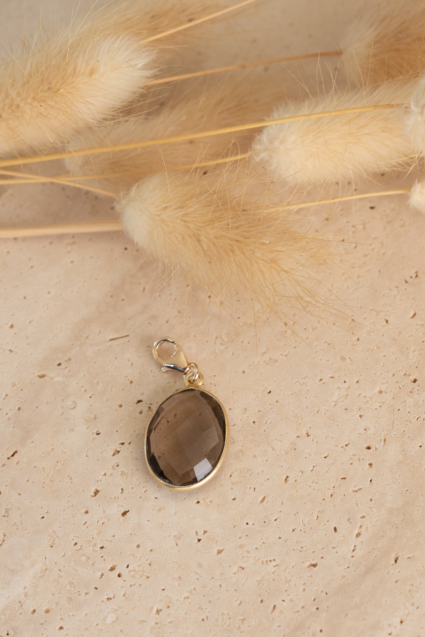 Pendentif Constance pierre de Quartz fumé
