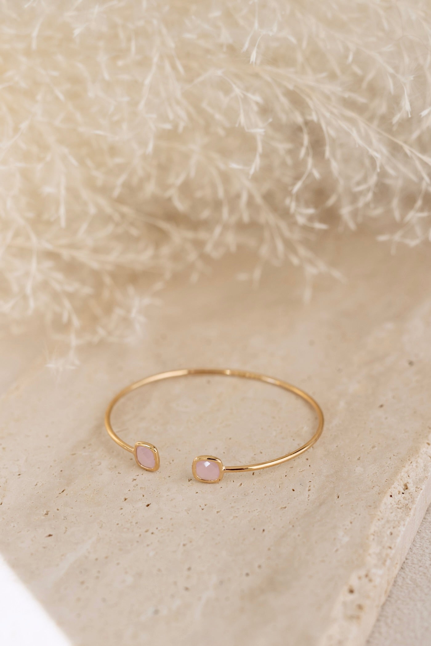 Bracelet Jonc Nina opale rose