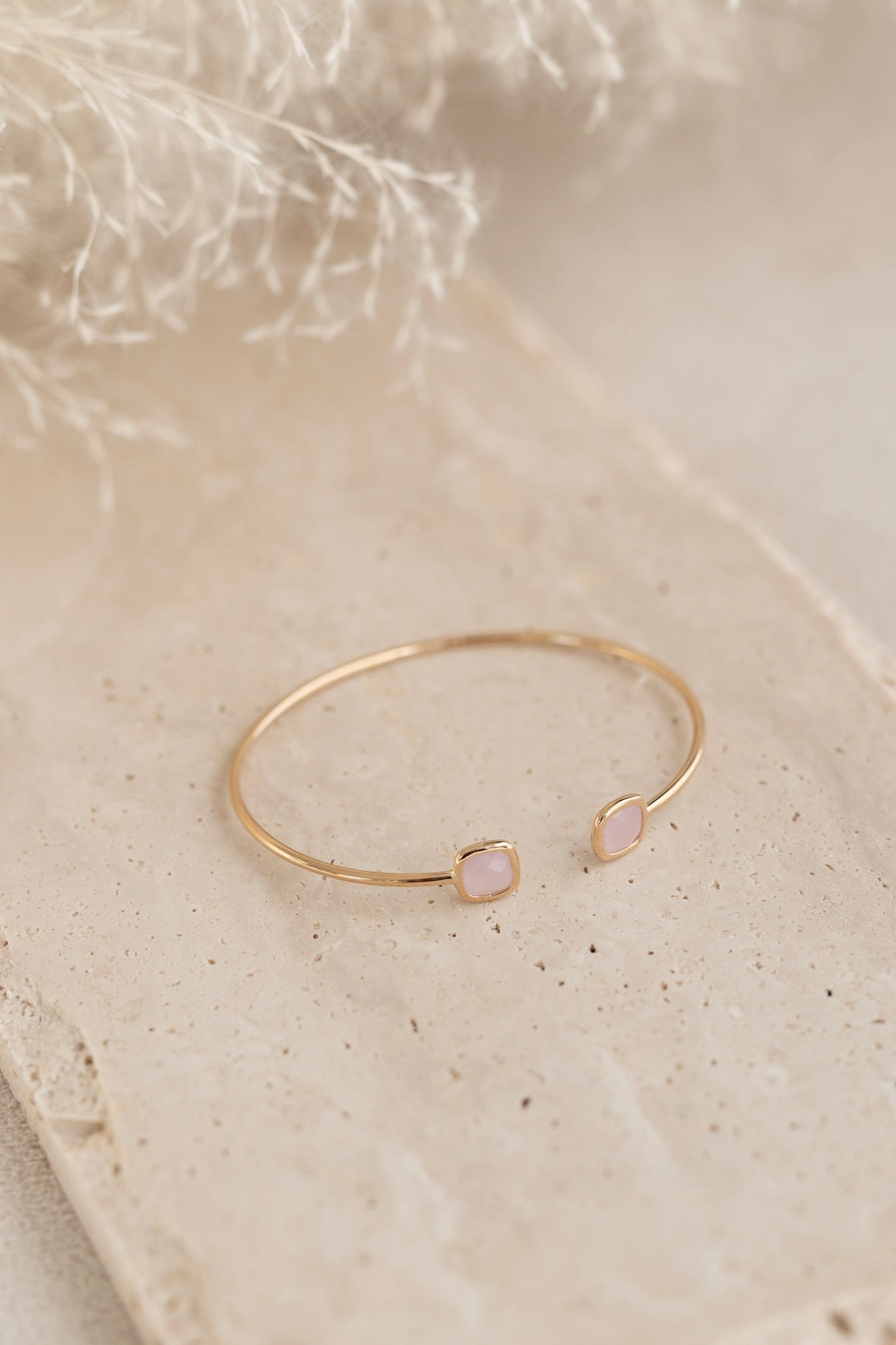 Bracelet Jonc Nina opale rose