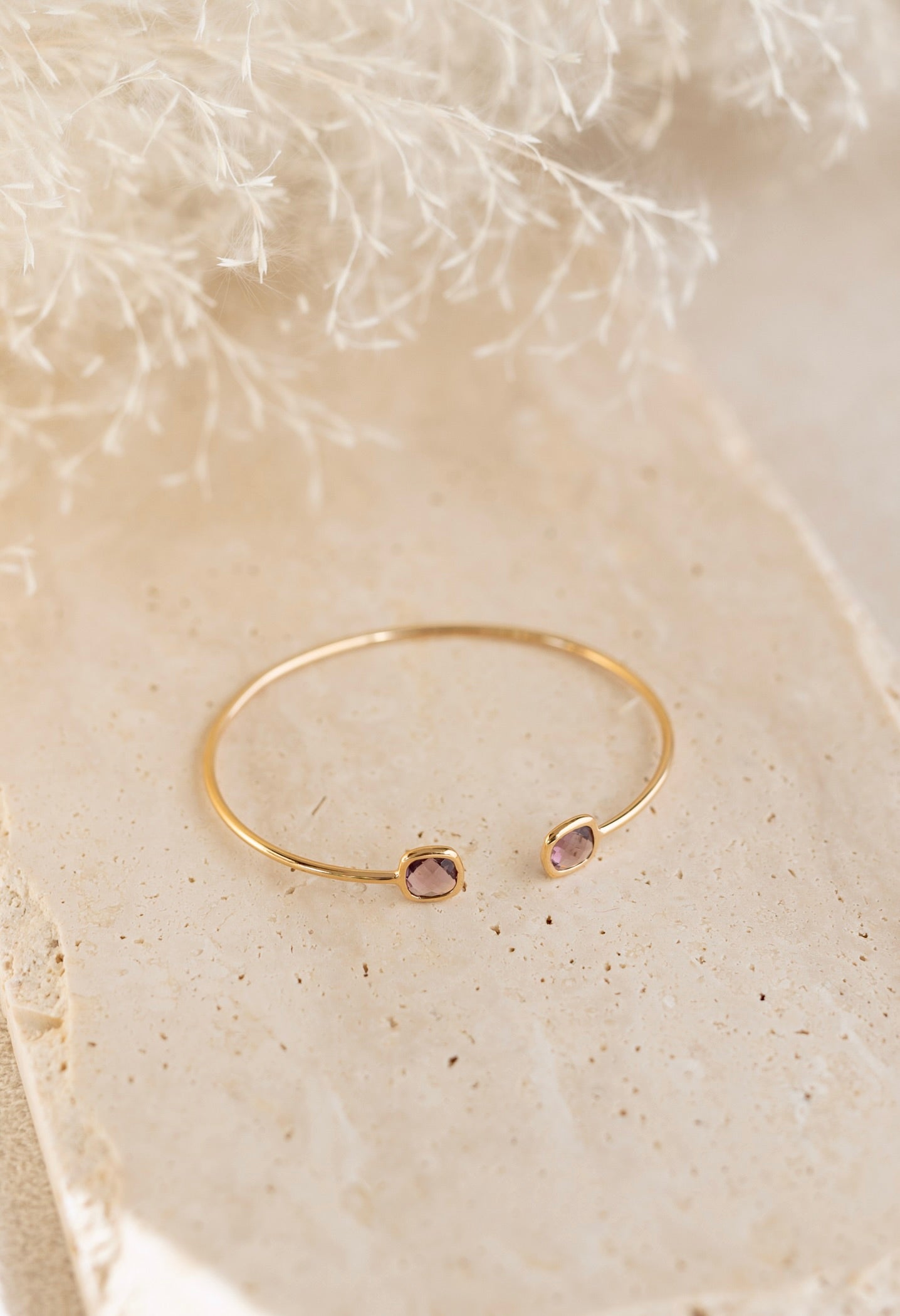 Bracelet jonc Nina pierre d'Améthyste