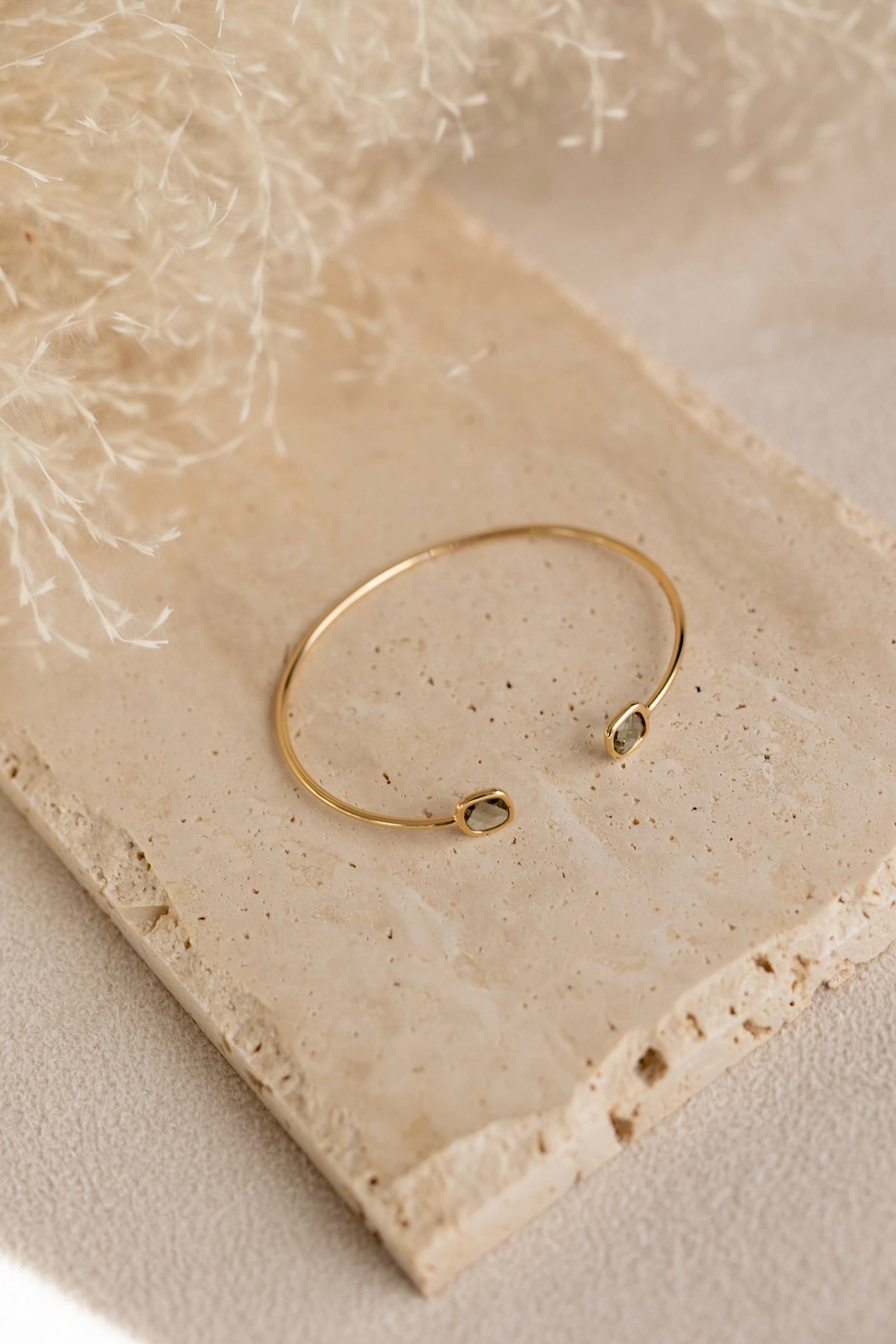 Bracelet jonc Nina quartz fumé