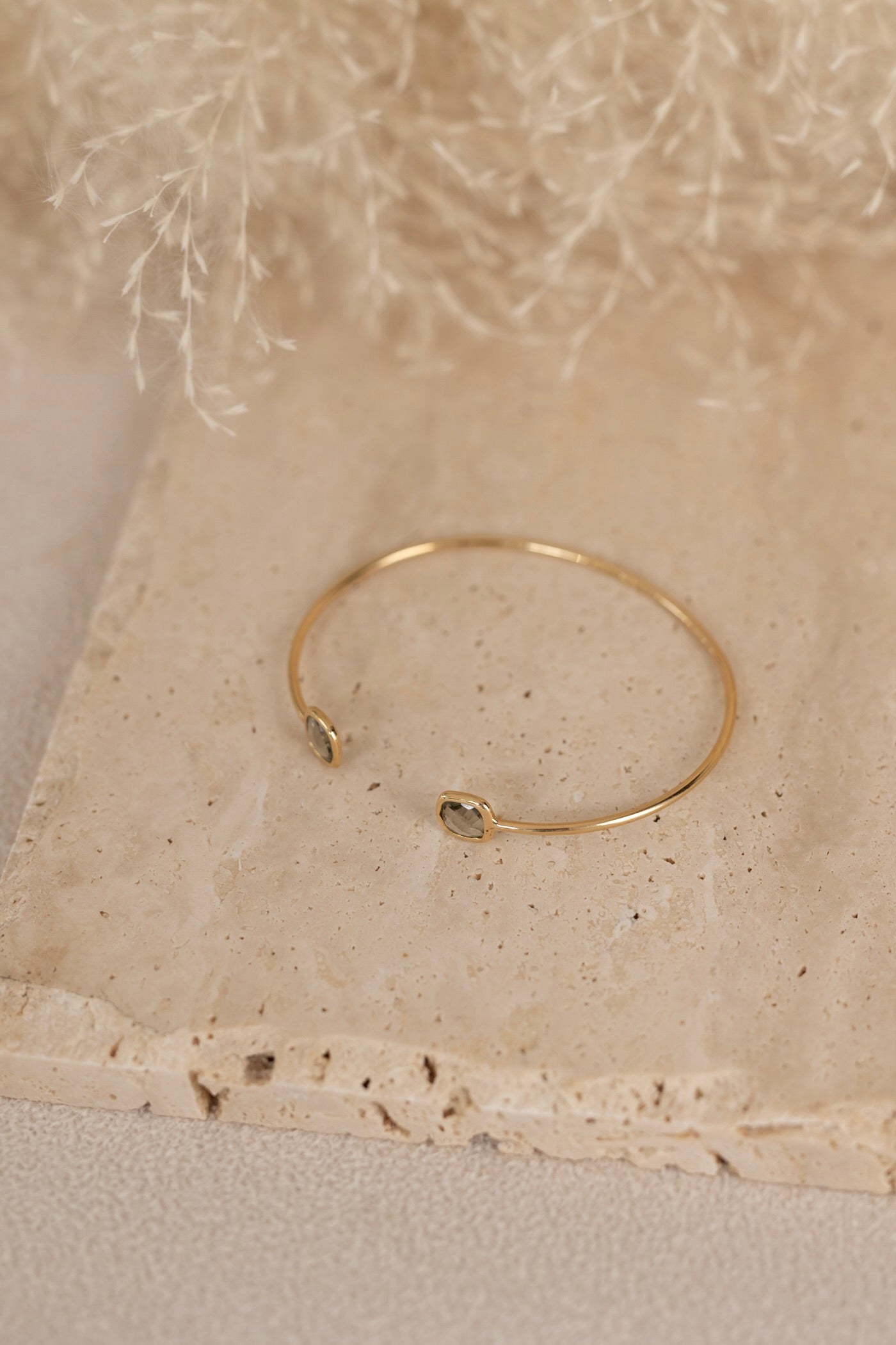 Bracelet jonc Nina quartz fumé