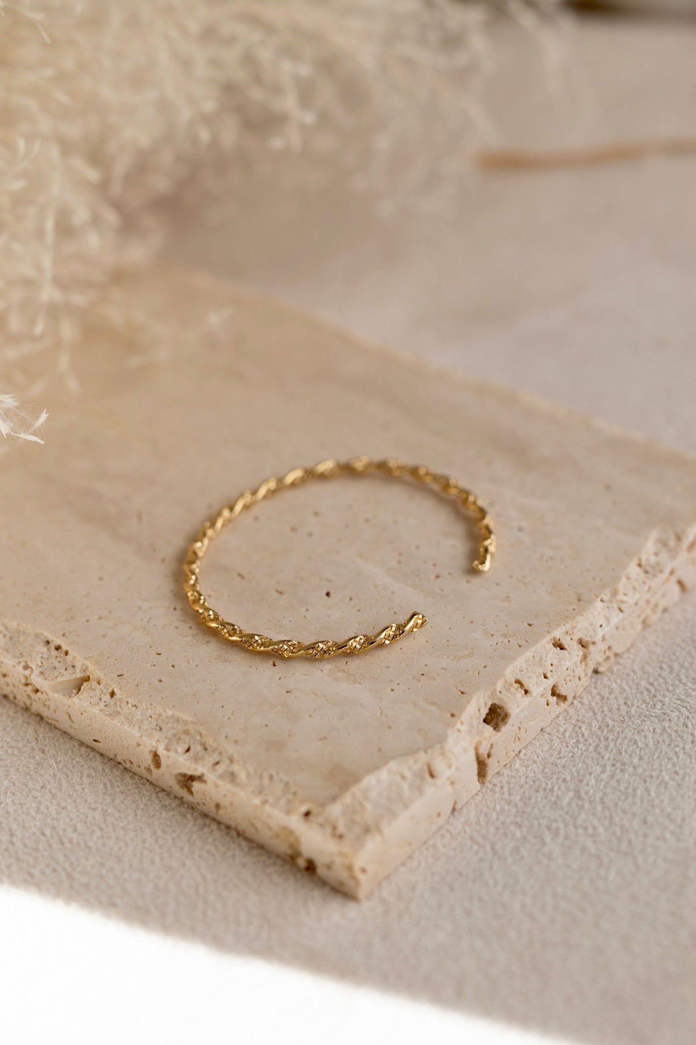 Bracelet Jonc Aria torsadé or