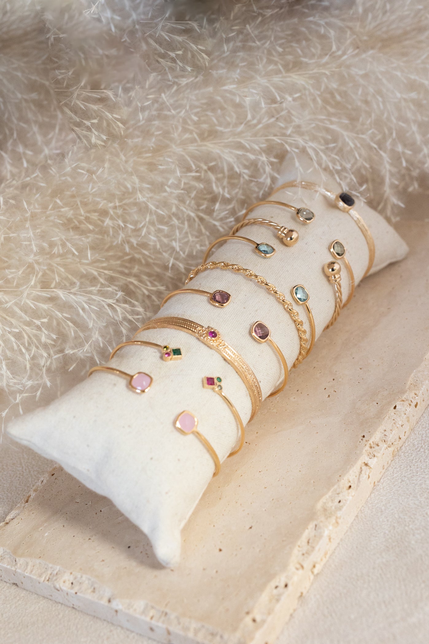 Bracelets Joncs Nina pierres fines