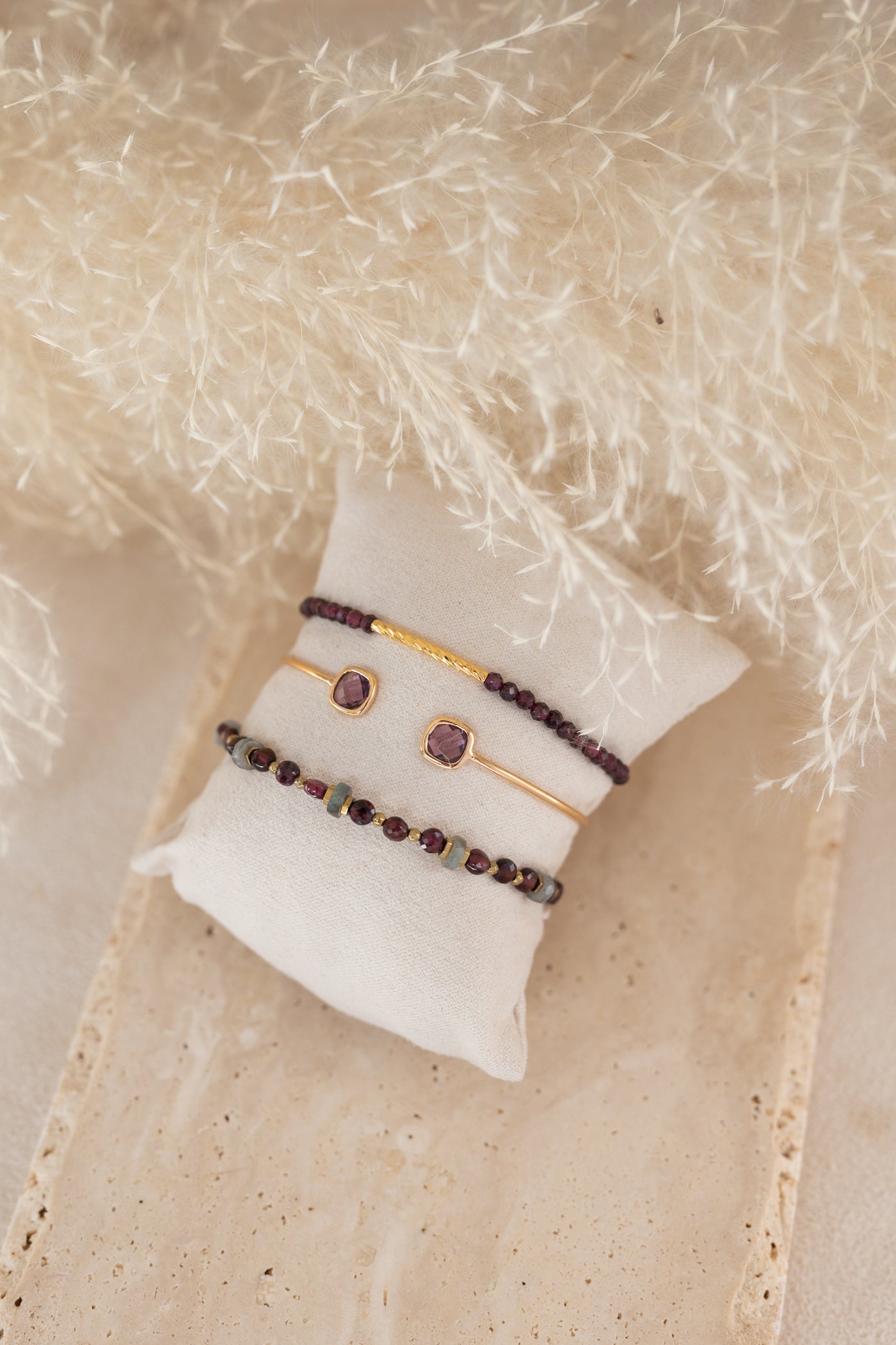 Bracelet jonc Nina pierre d'Améthyste