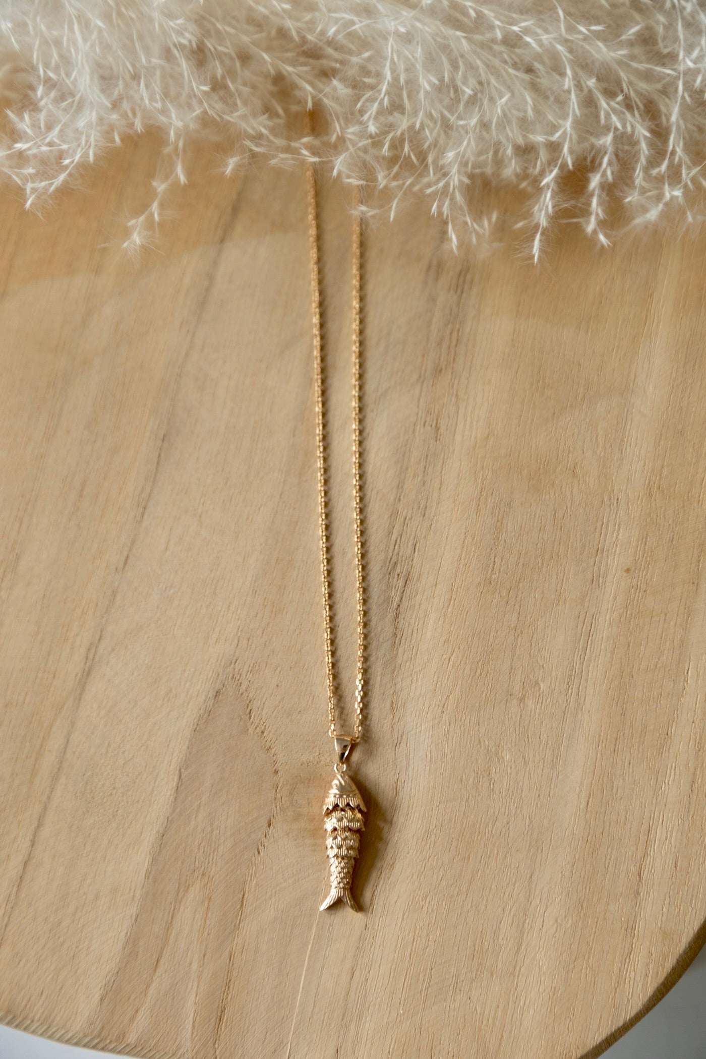 Collier Fish plaqué or 14 K