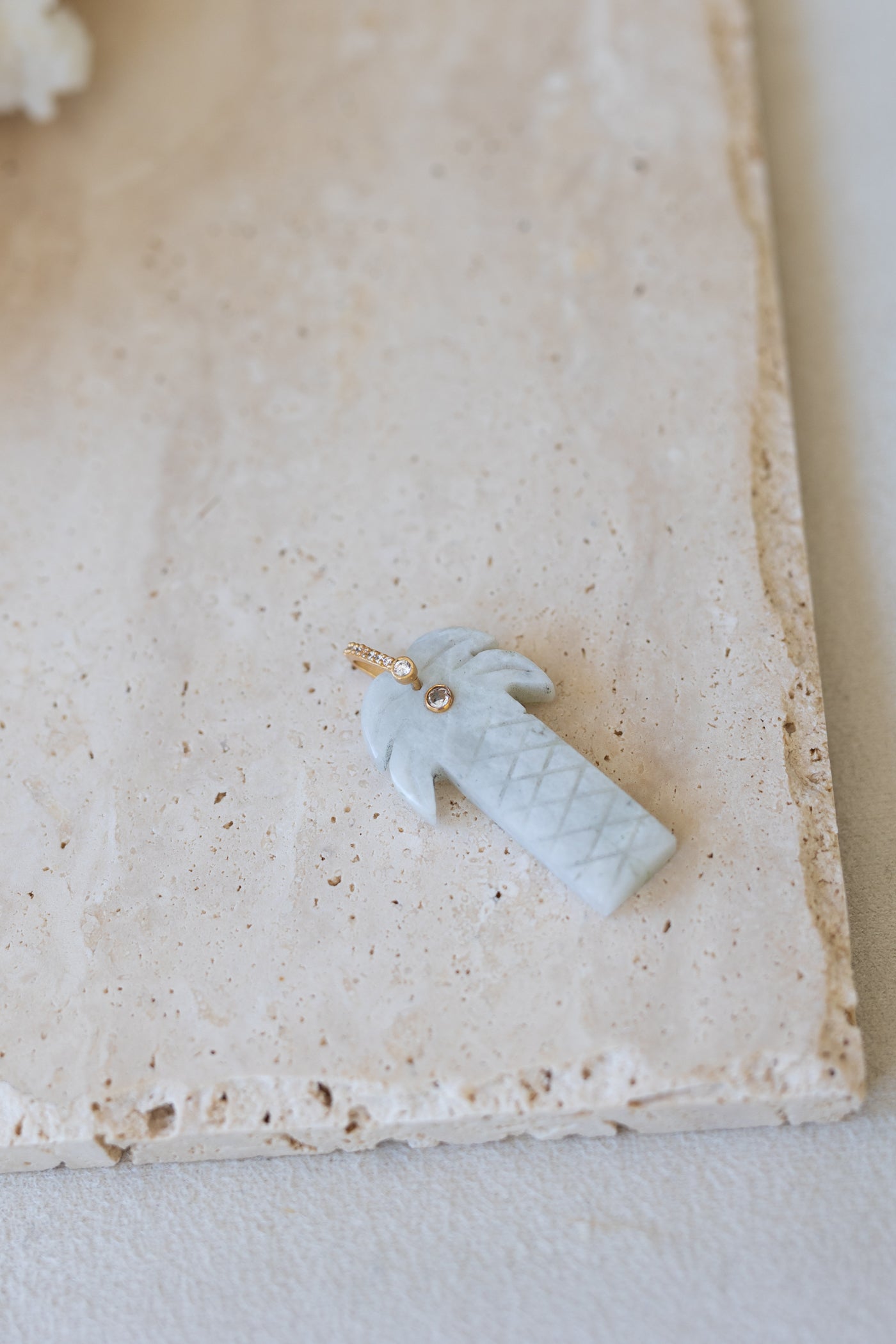 Pendentif Palmier Pierre de lune