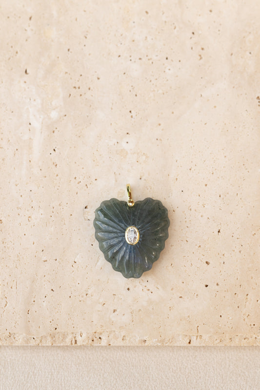 Pendentif Love labradorite