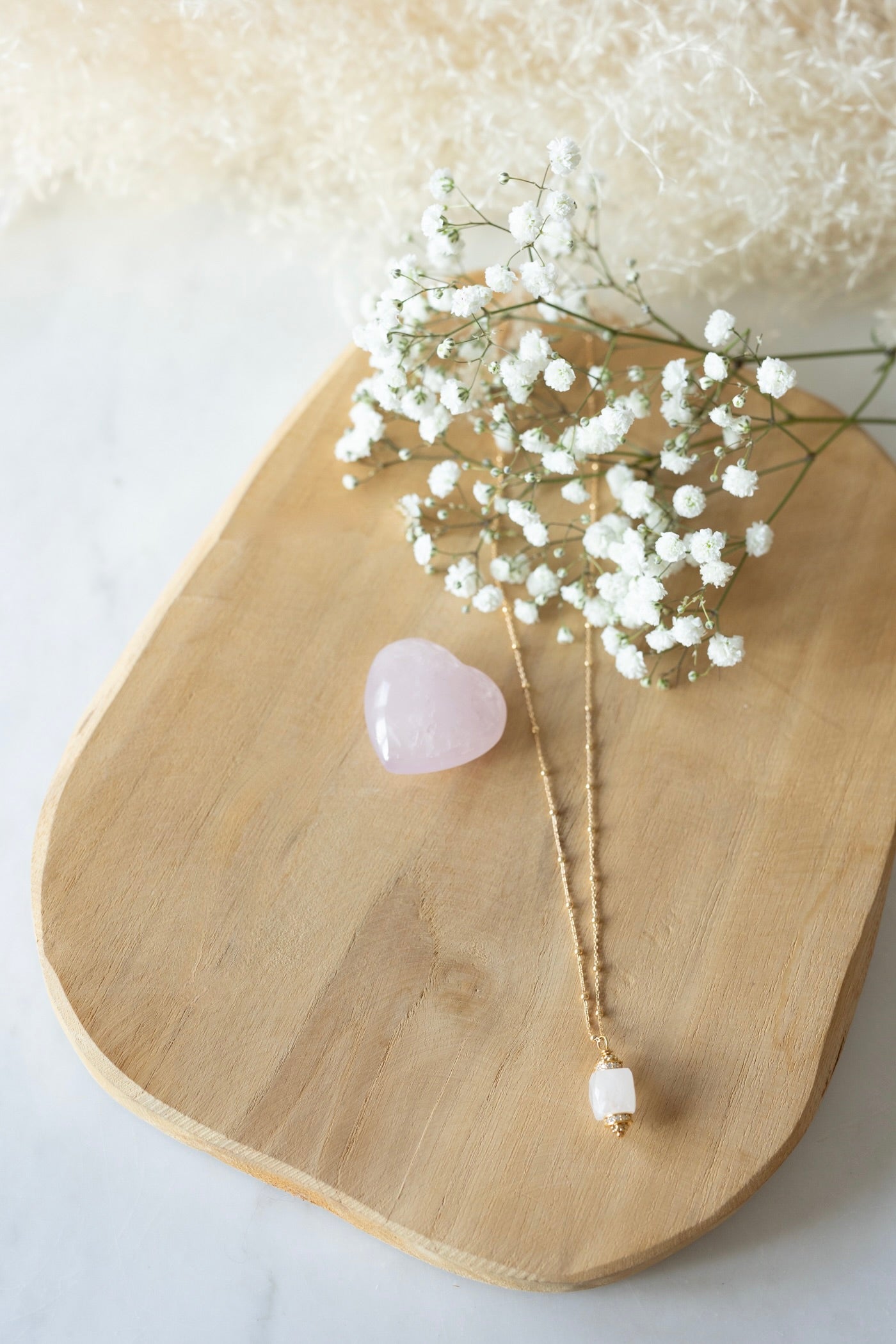 Collier Kamaé quartz rose