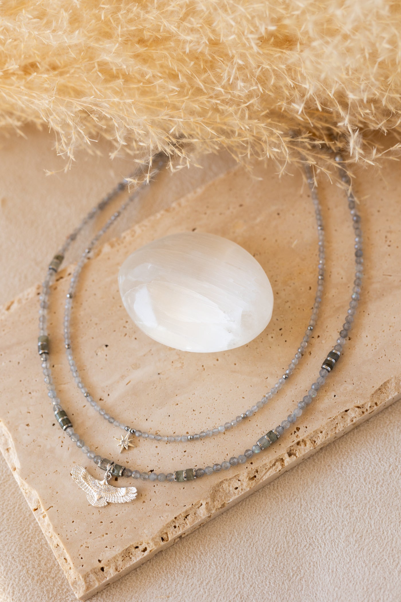 Collier stella et Aguila Labradorite argent