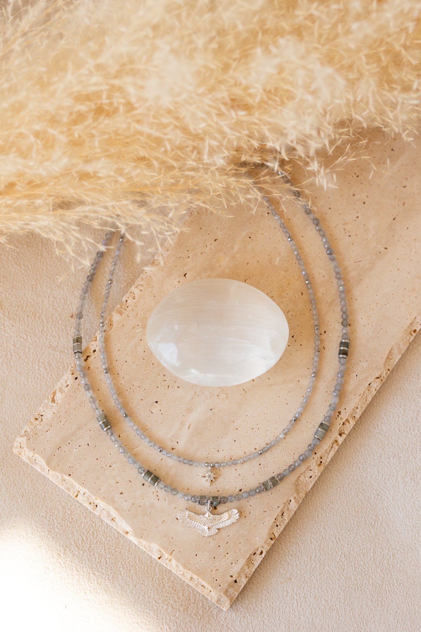 Collier Stella labradorite Argent plaqué 925