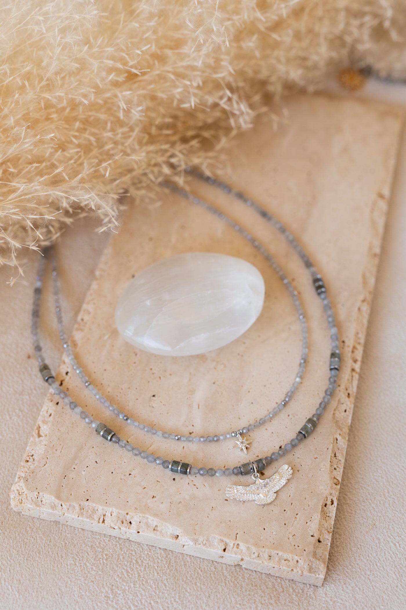 Collier Stella labradorite Argent plaqué 925