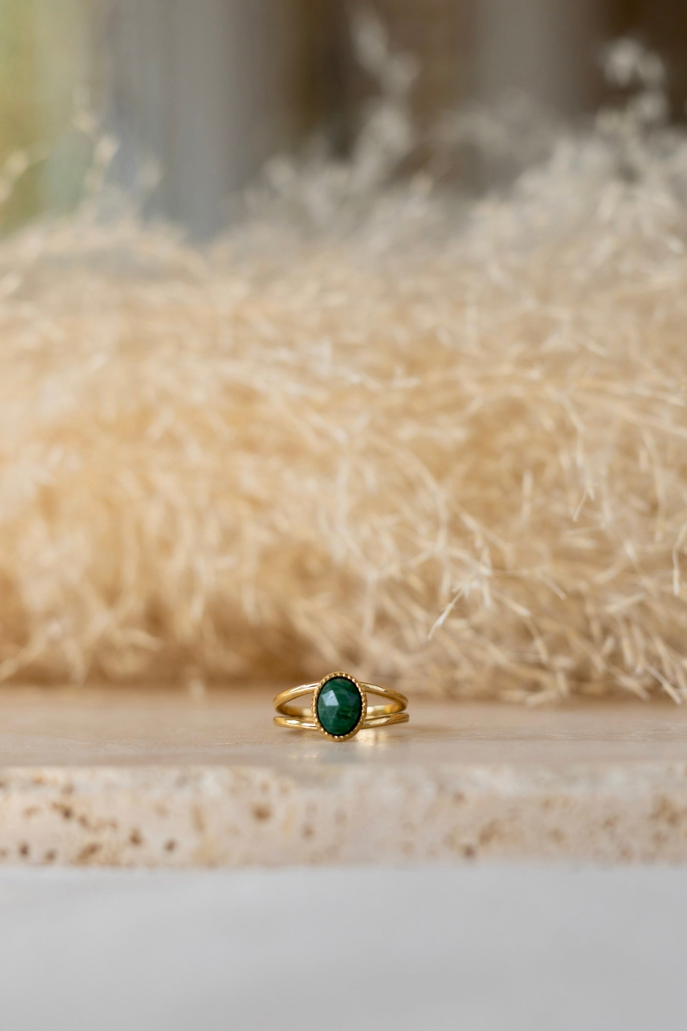 Bague Angèle malachite
