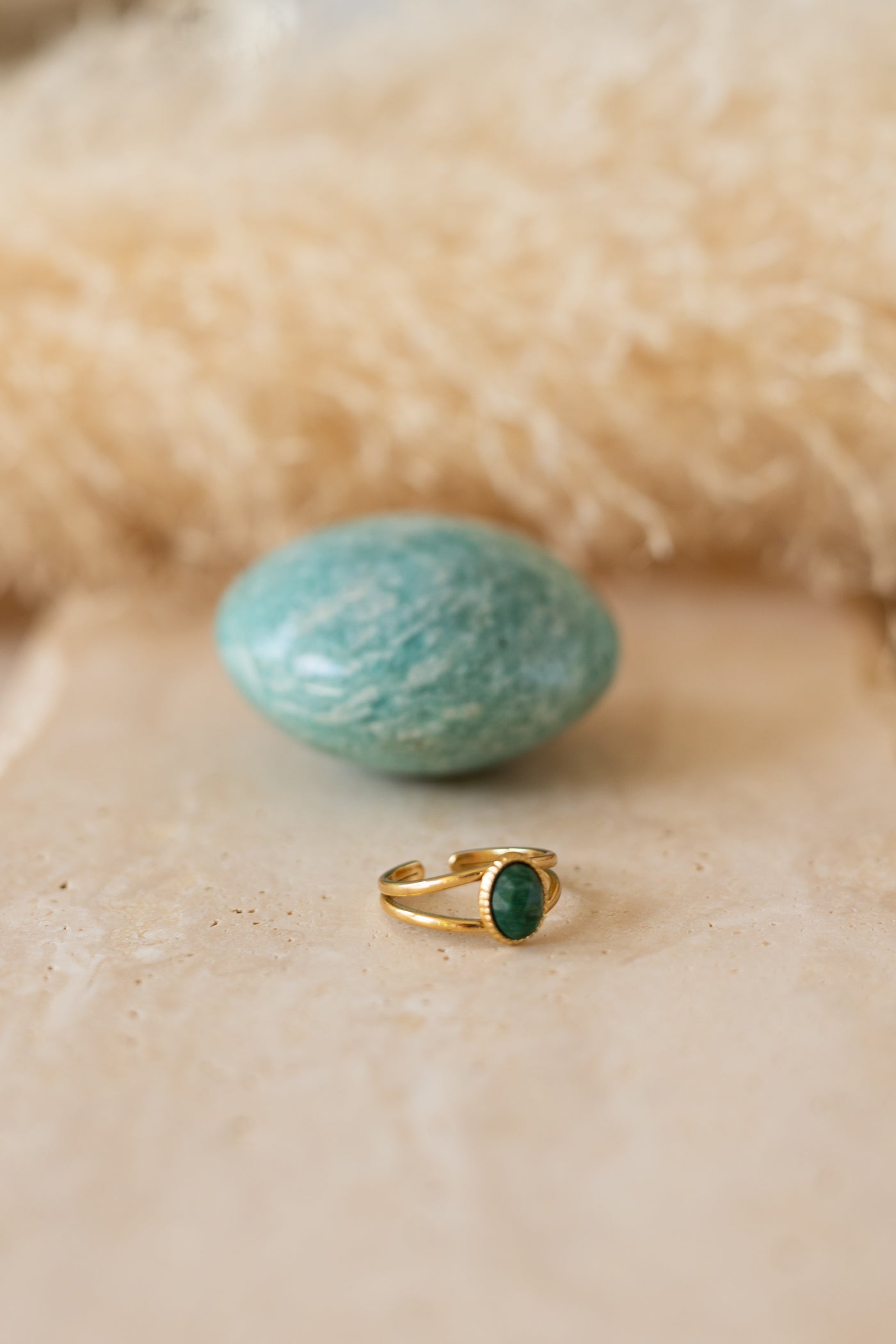 Bague Angèle malachite