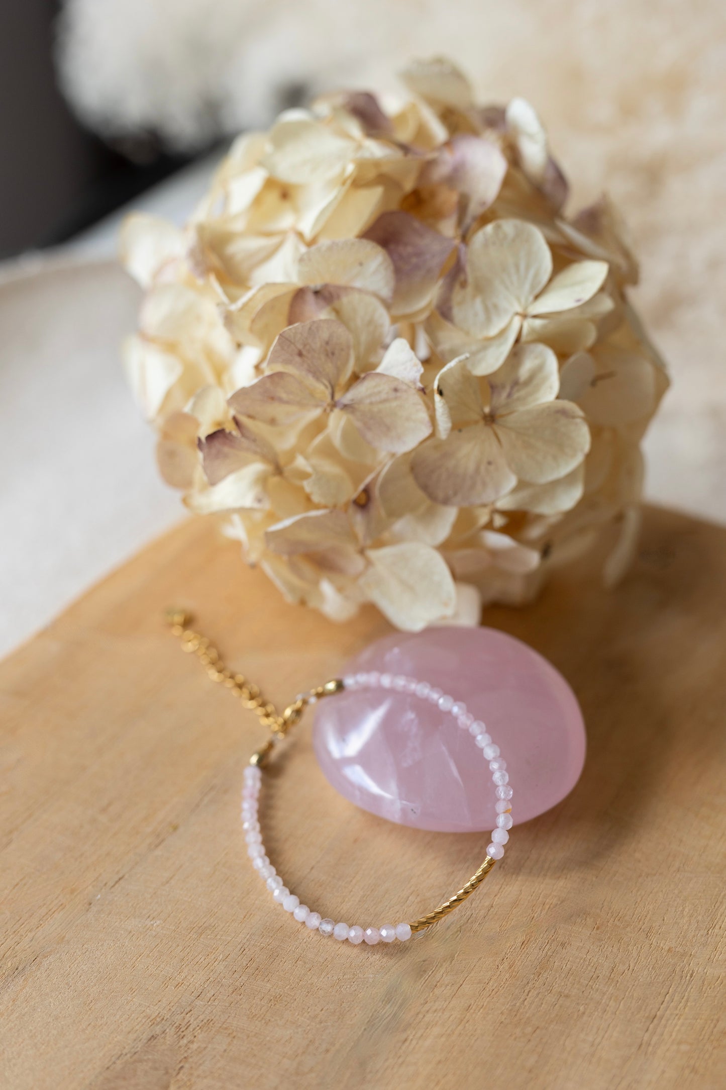 Bracelet Lou quartz rose