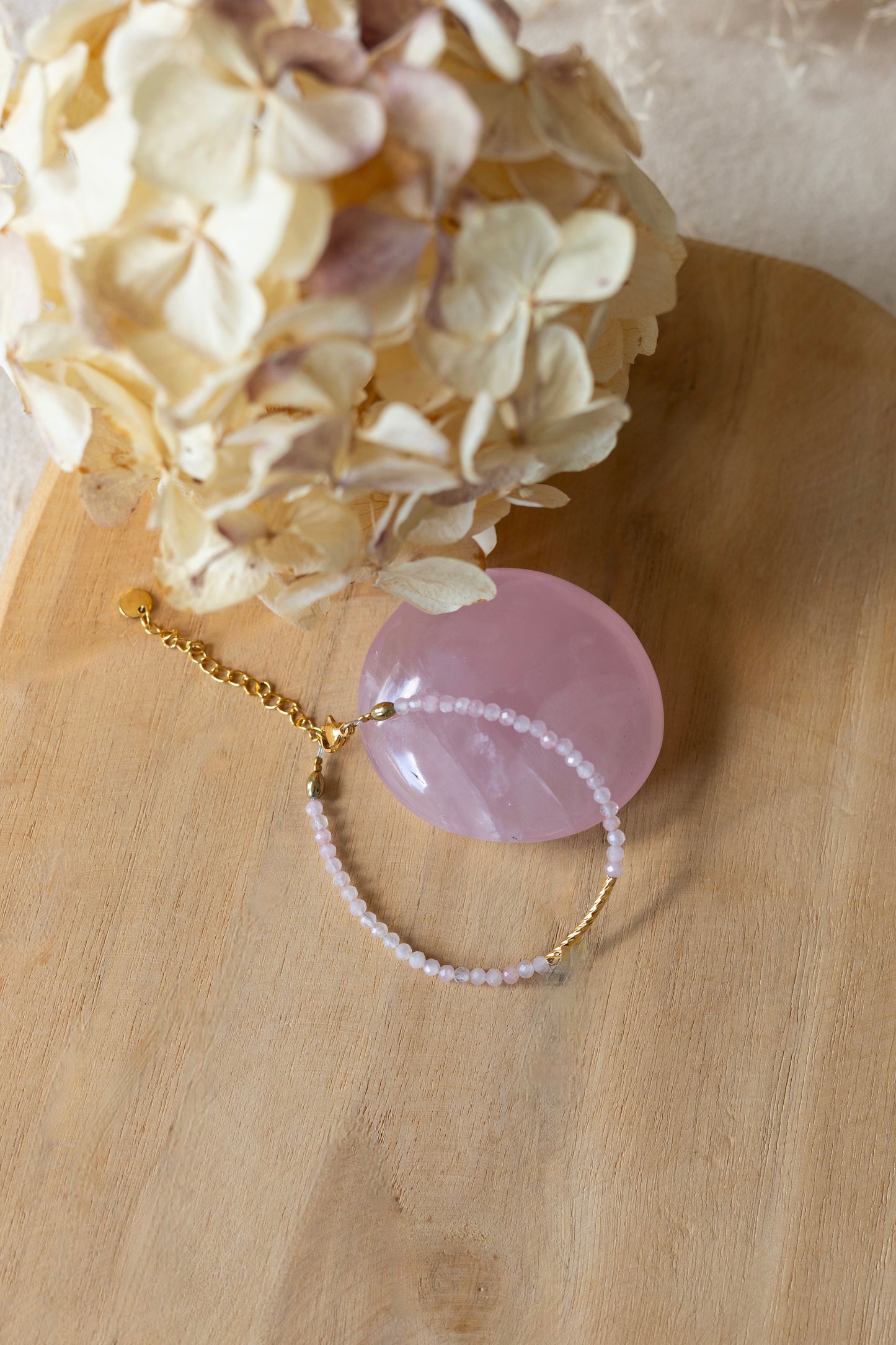 Bracelet Lou quartz rose