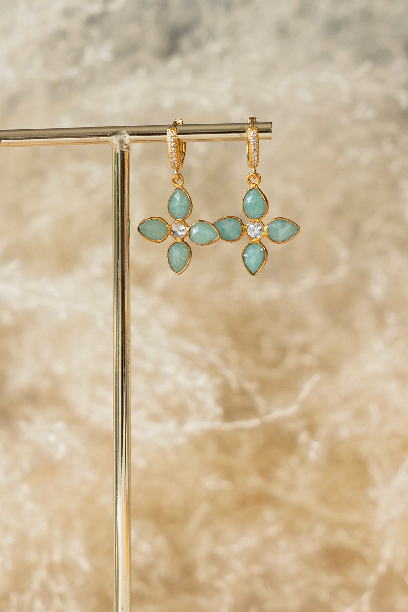 Boucles d'oreilles Dalia amazonite