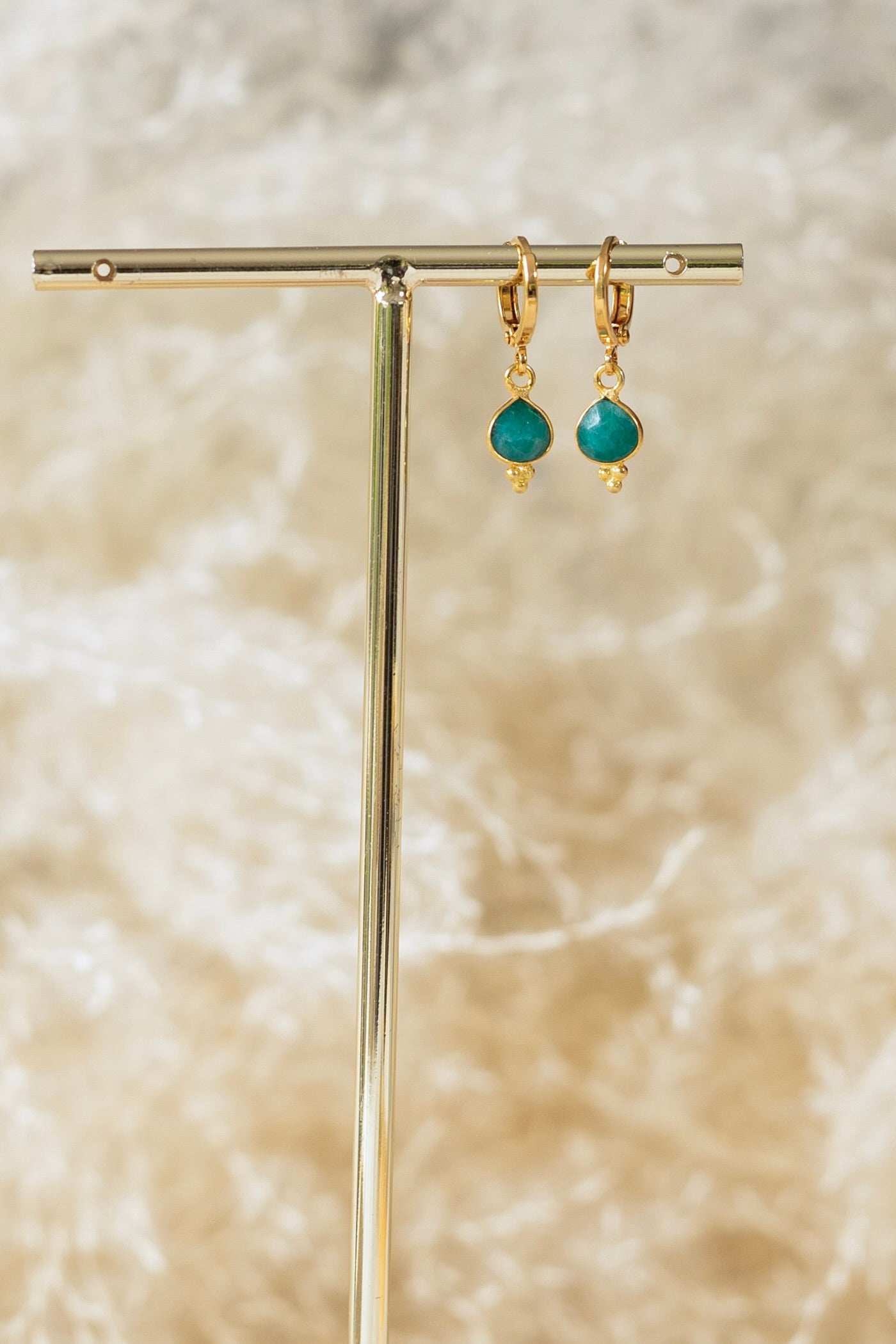 Boucles d'oreilles Mila malachite