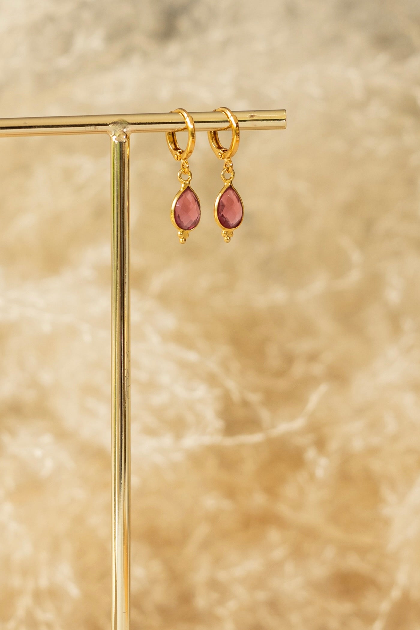 Boucles d'oreilles Milo Grenat