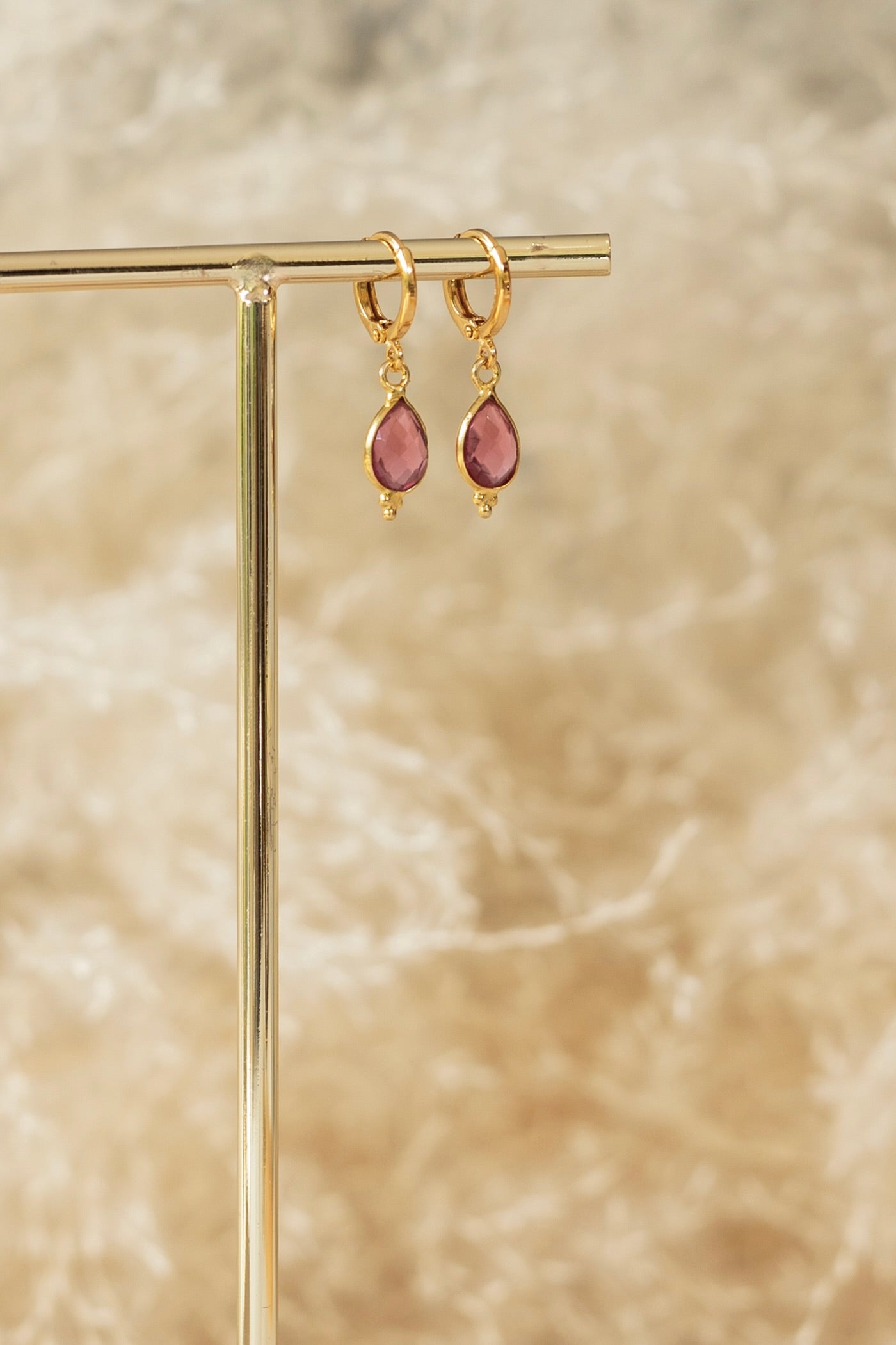 Boucles d'oreilles Milo Grenat