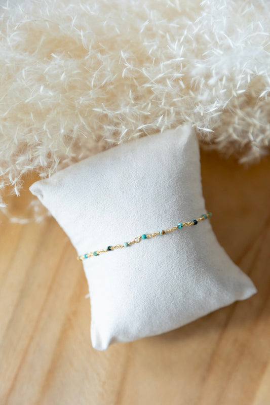 Bracelet Ninon et pierre de turquoise Africaine