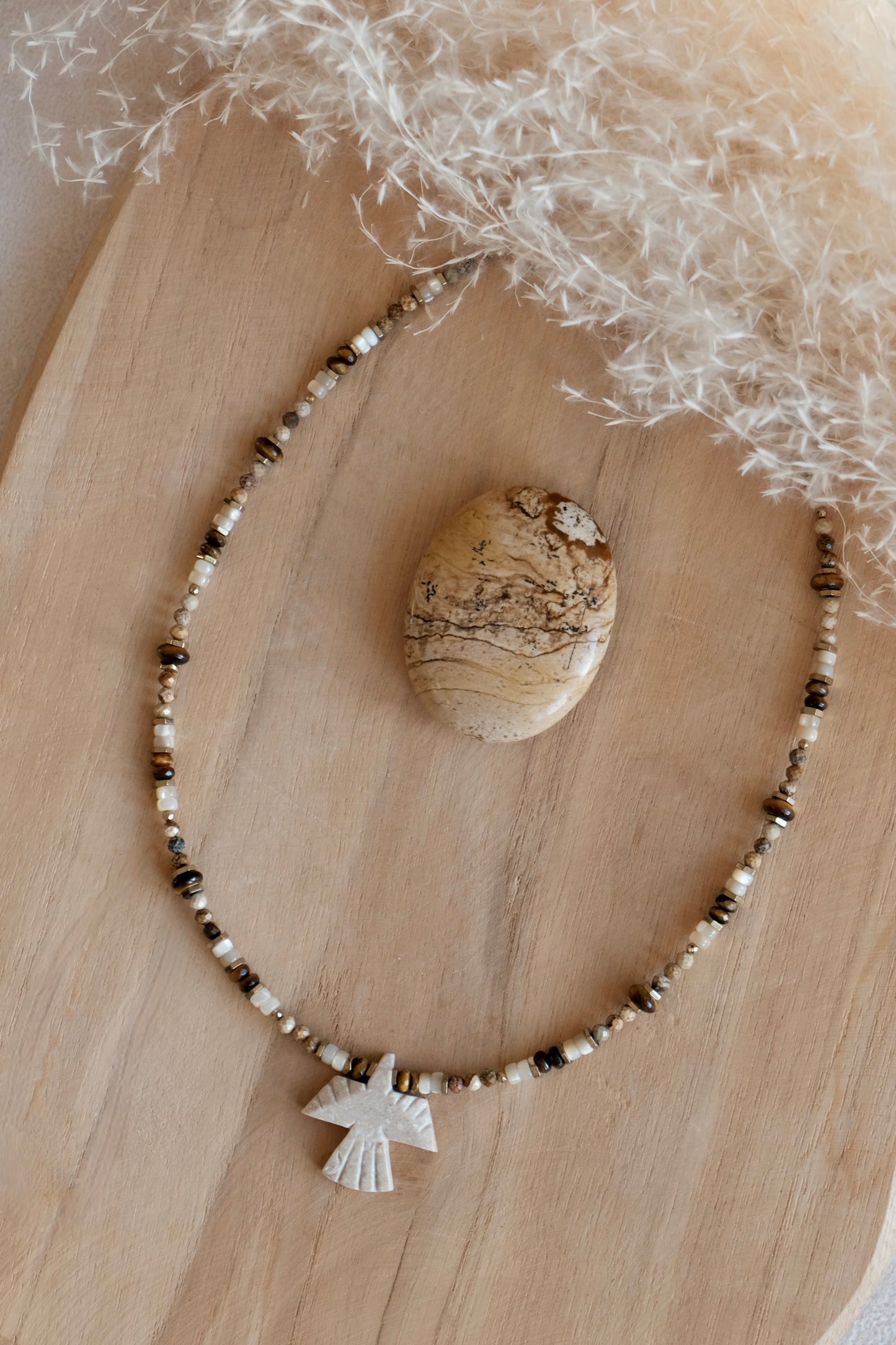 Collier Hope Jaspe Paysage pierres fines