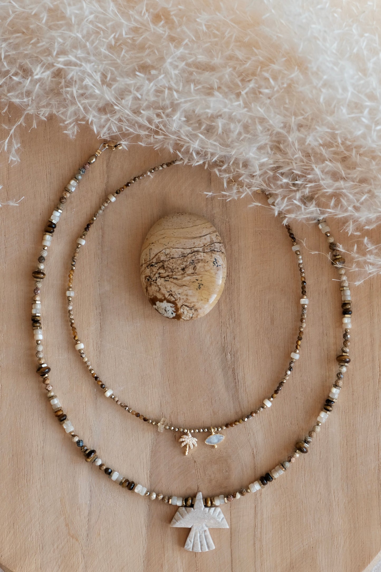 Collier Hope Jaspe Paysage pierres fines