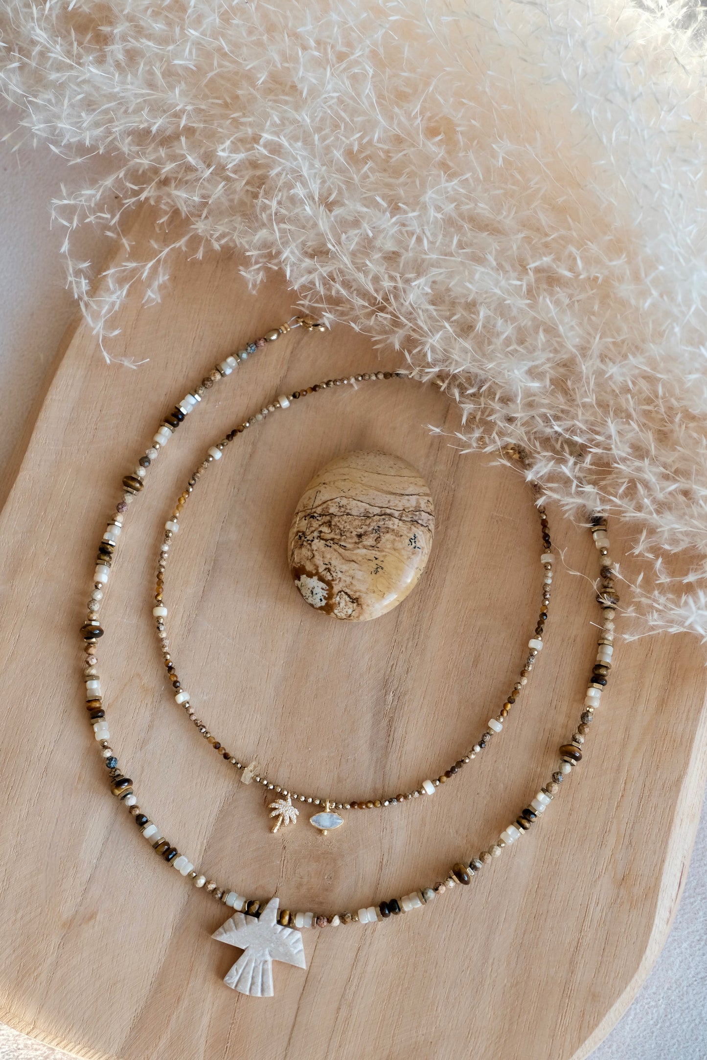 Collier Hope Jaspe Paysage pierres fines