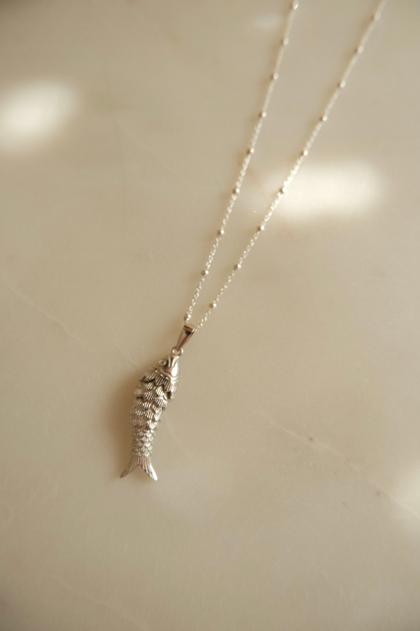Collier chaîne fish argent