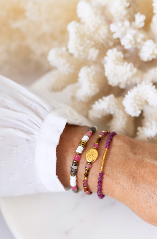 Bracelet Summer Agate rose