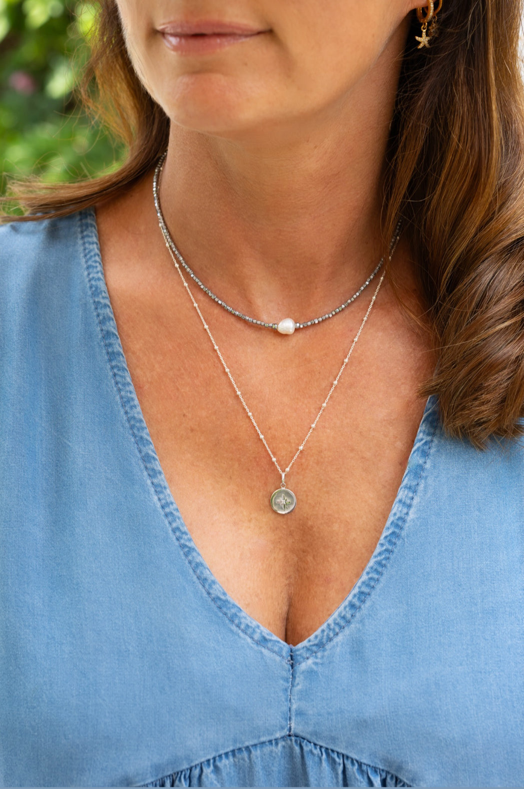 Collier Lisa argent perle d'eau douce