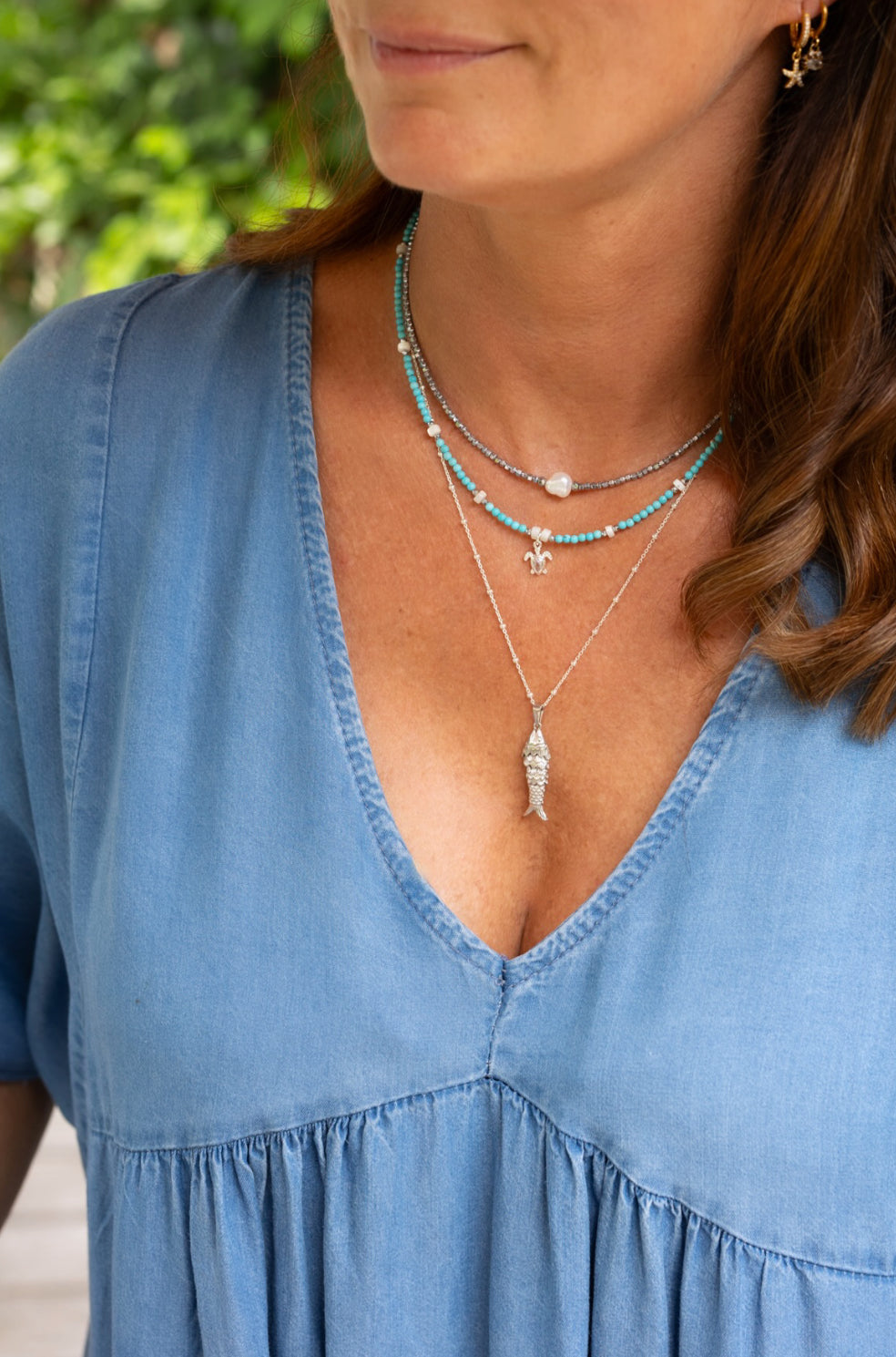 Collier Lisa argent perle d'eau douce