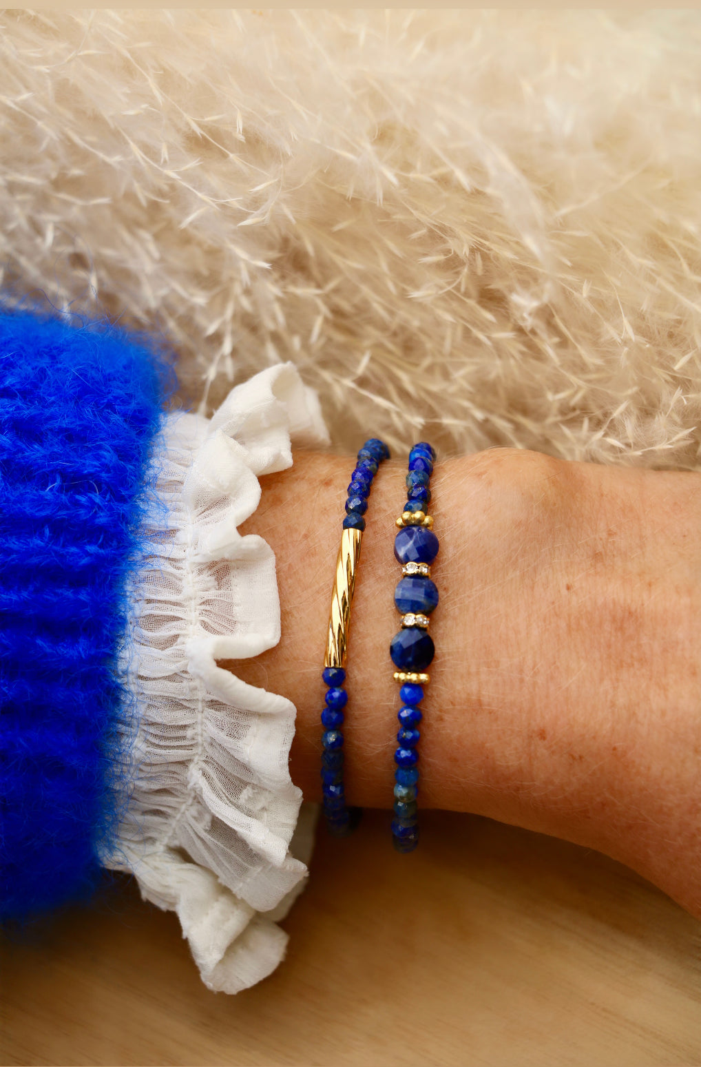 Bracelet pierre Lapis lazuli bleu
