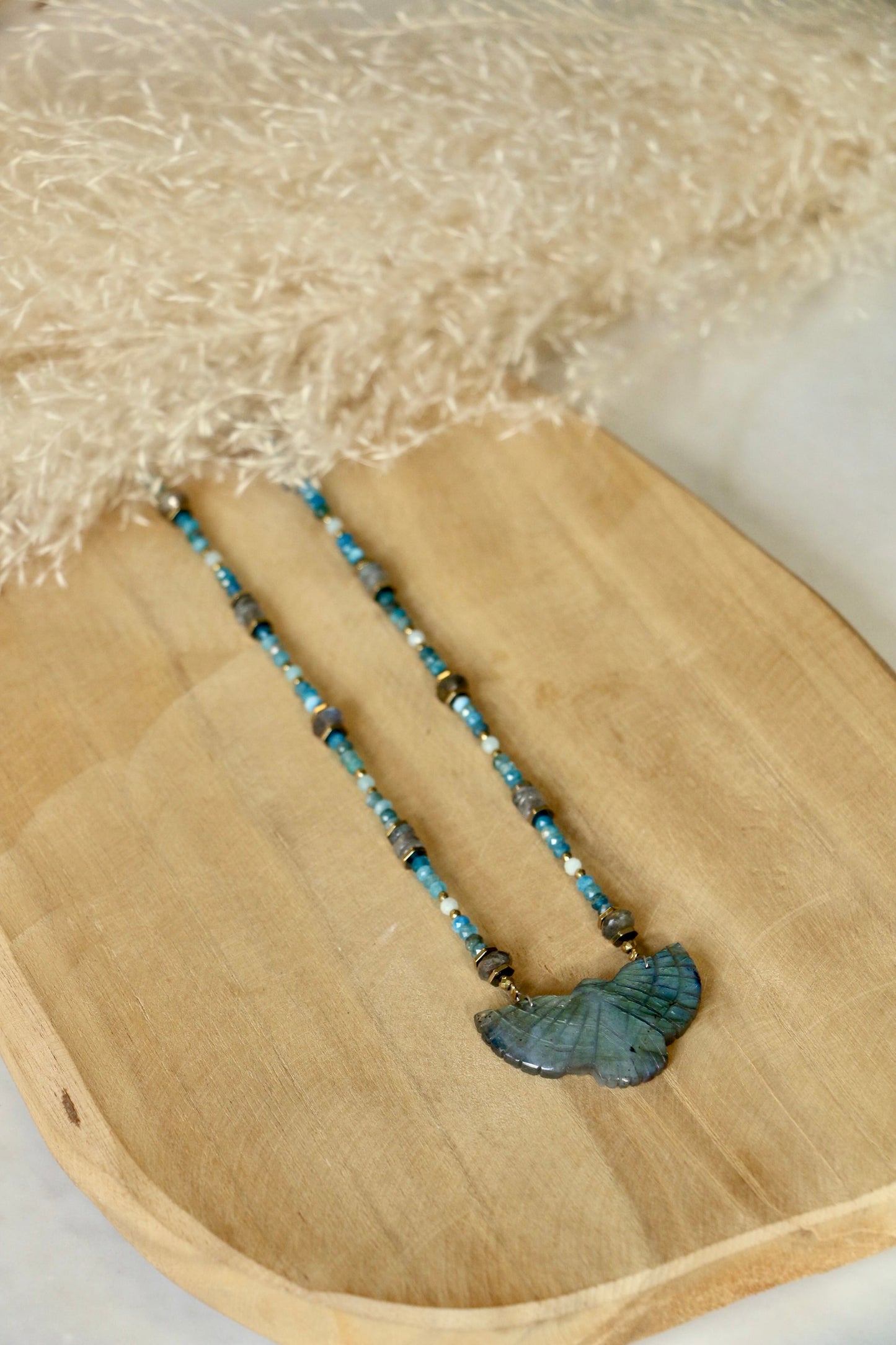Collier Iro pierre Labradorite Apatite
