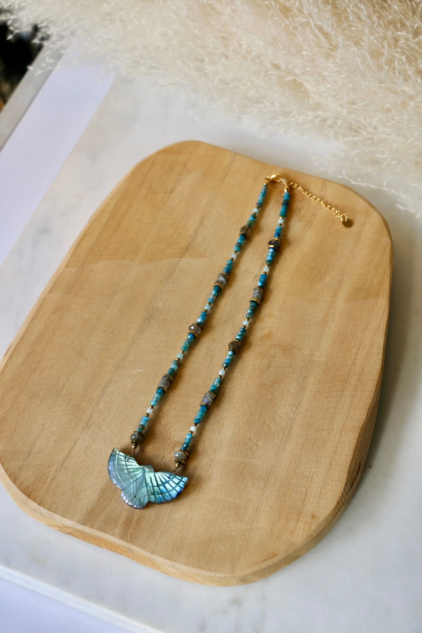 Collier Iro pierre Labradorite Apatite