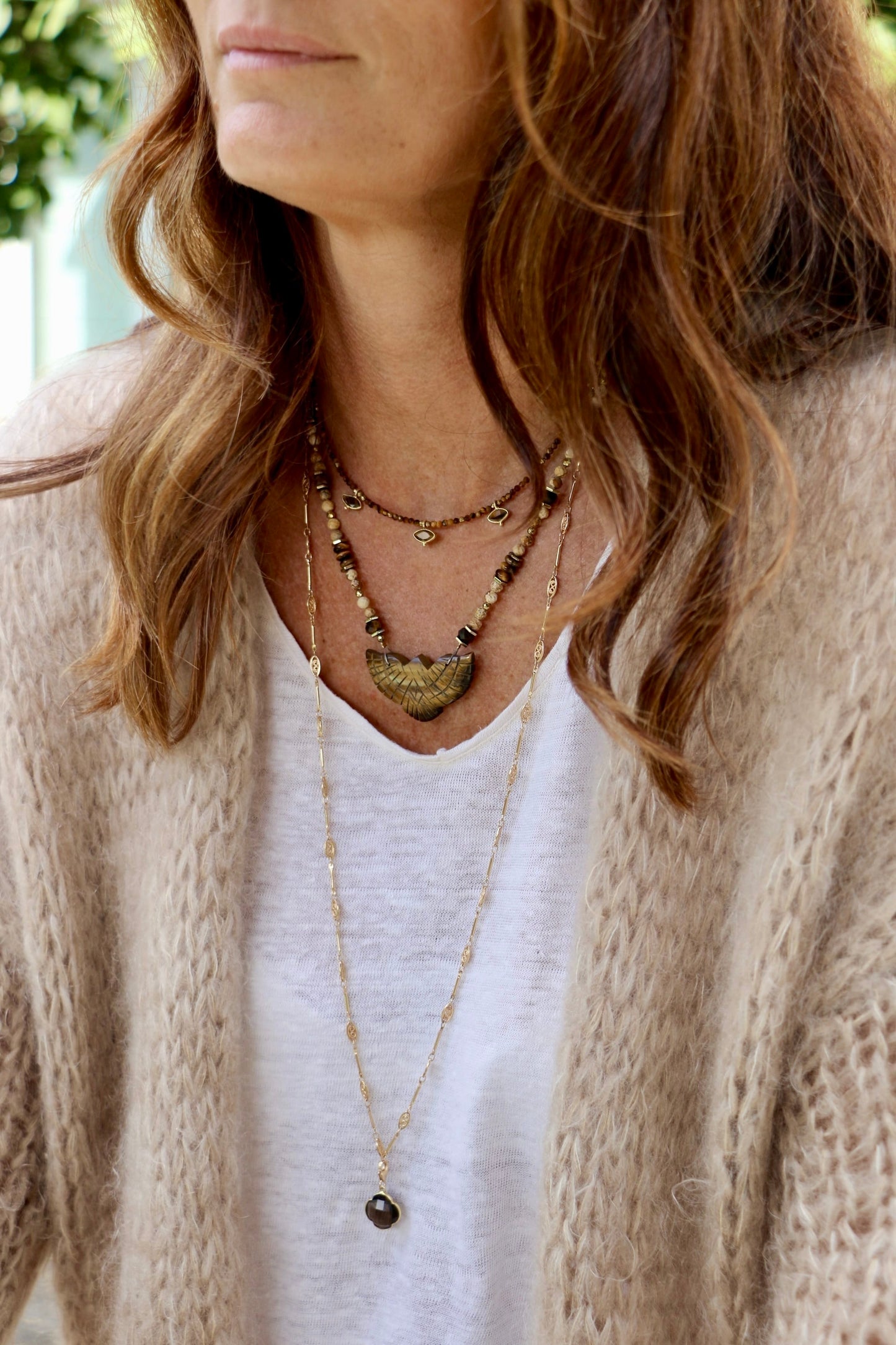 Pendentif Chance Quartz fumé