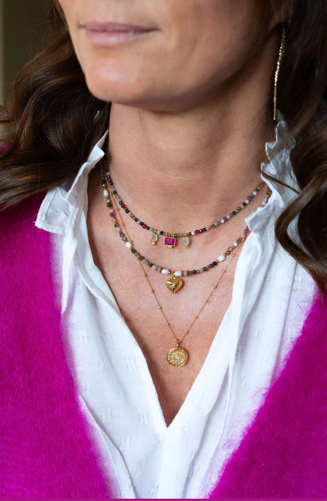 Collier Amélia en pierre fines de Tourmaline