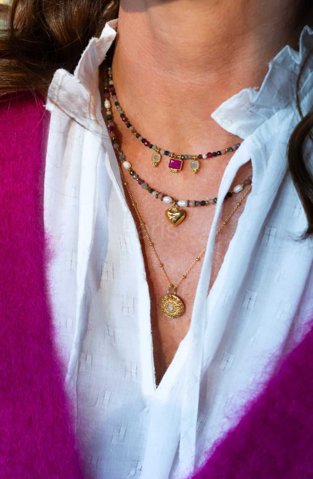 Collier Amélia en pierre fines de Tourmaline