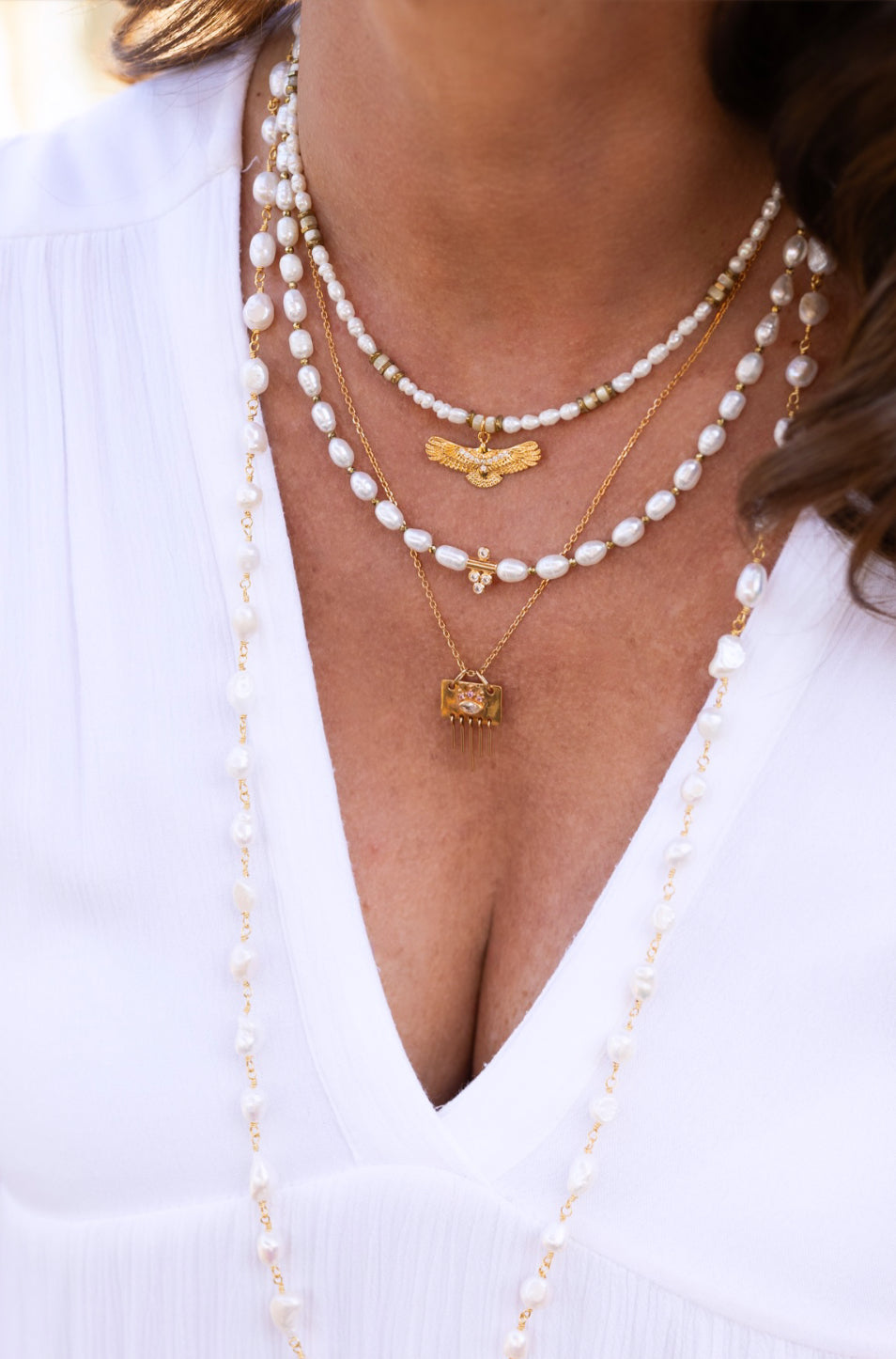 Collier Constance en perles d'eau douce