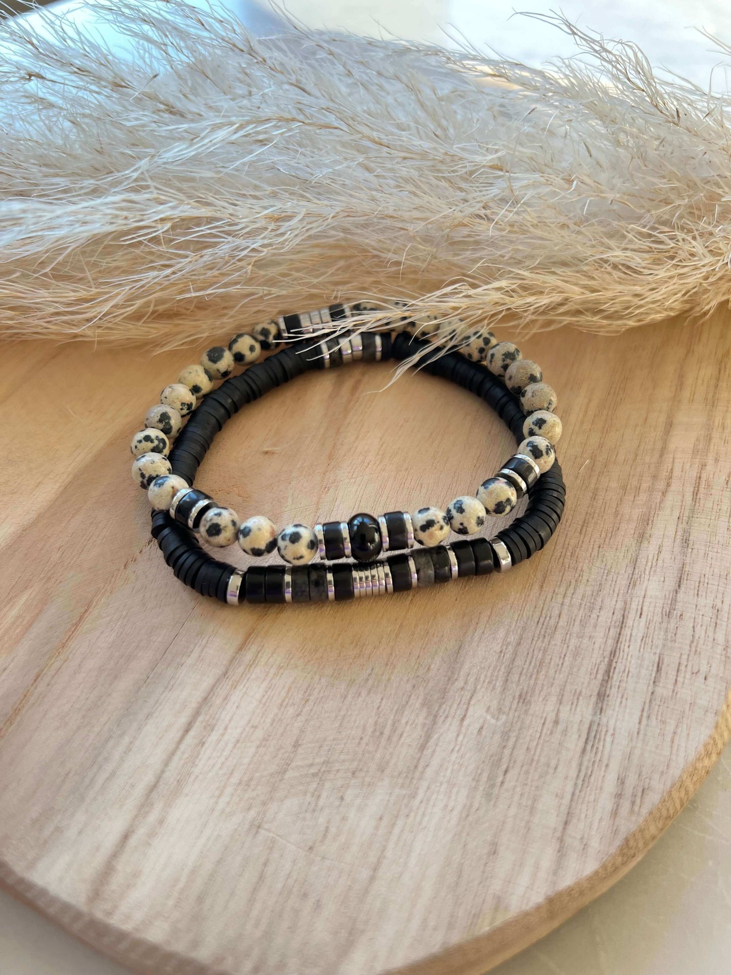 Bracelet homme Pablo labradorite, onyx