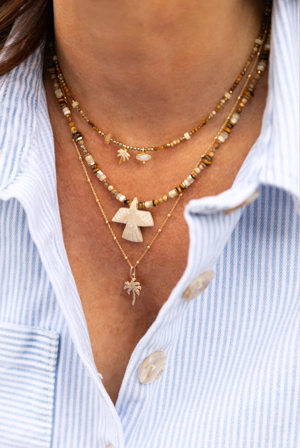 Collier Hope Jaspe Paysage pierres fines
