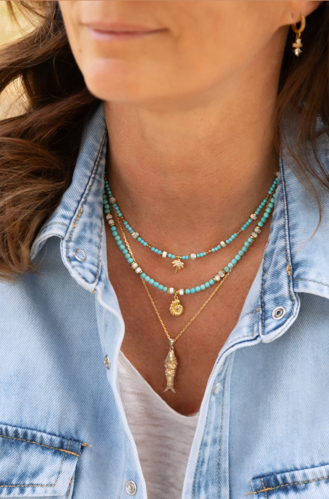 Collier Maori turquoise