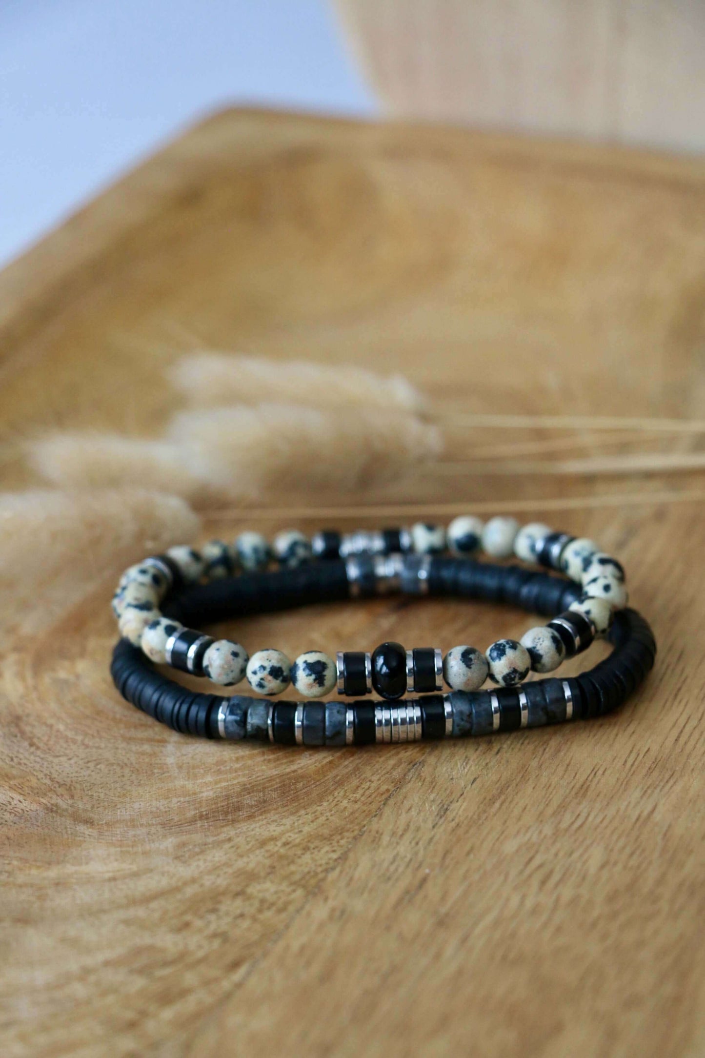 Bracelet homme Pablo labradorite, onyx