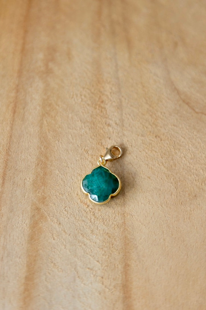 Pendentif Chance en pierre de Malachite