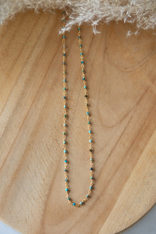 collier Ninon et pierre de turquoise Africaine