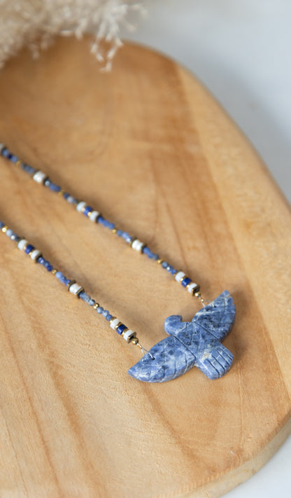 Collier Iro sodalite et Nacre