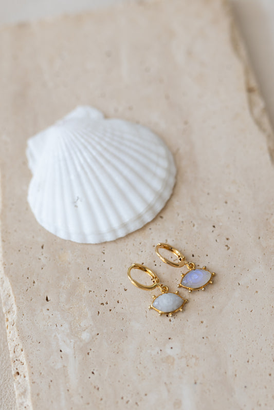 boucles d'oreilles pierre de lune