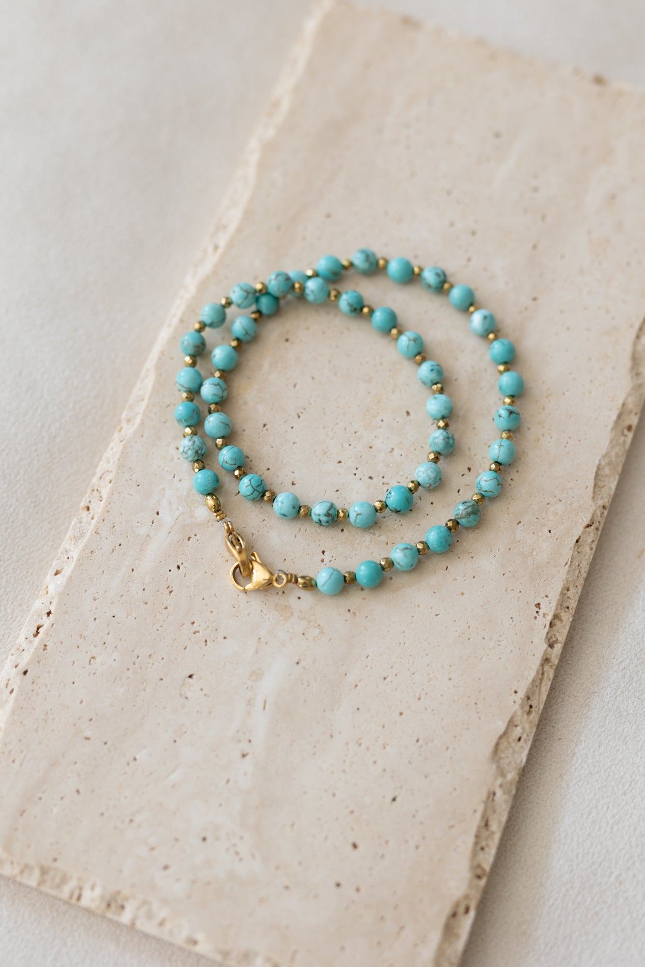 Collier perles Fidji turquoise