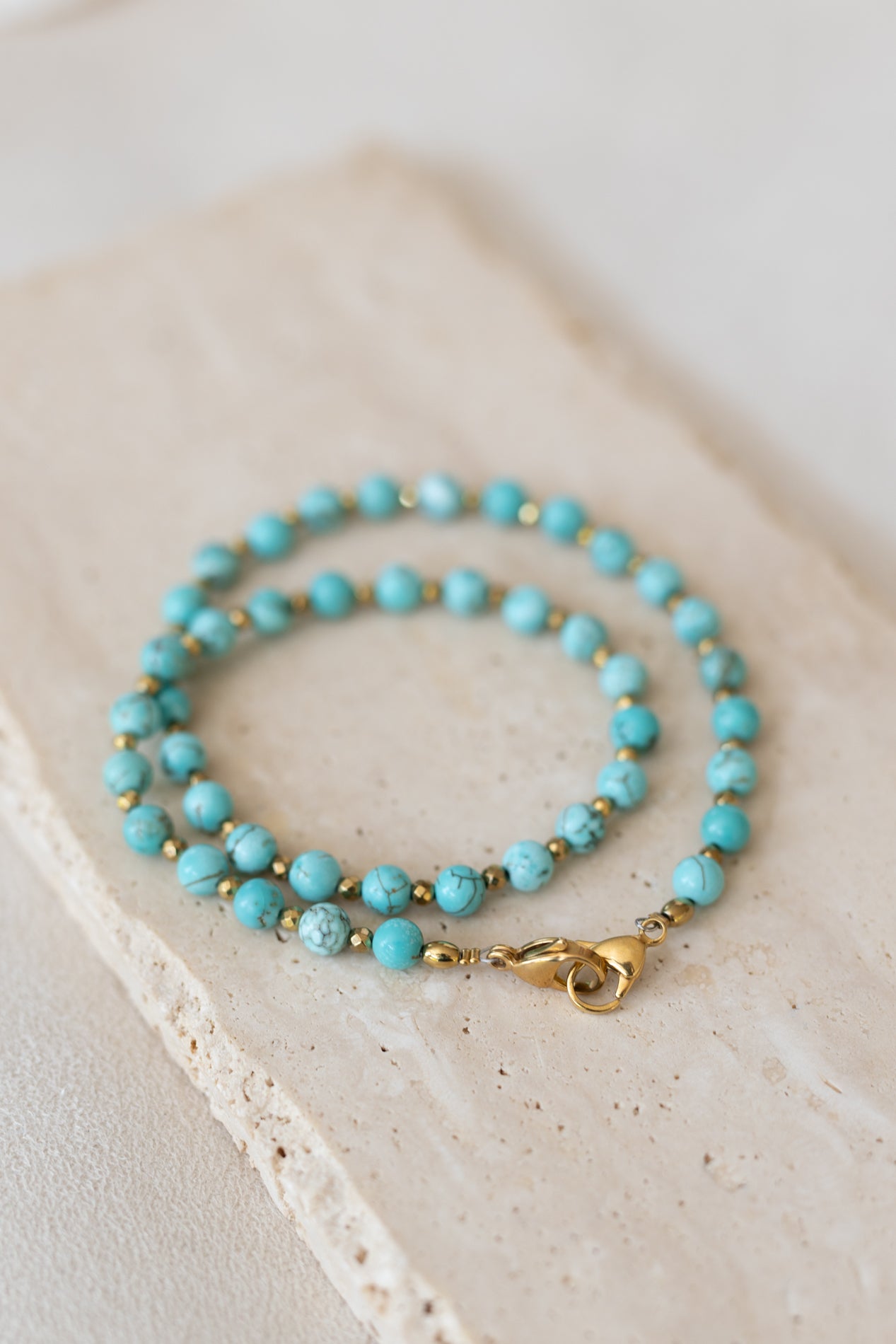 Collier perles Fidji turquoise